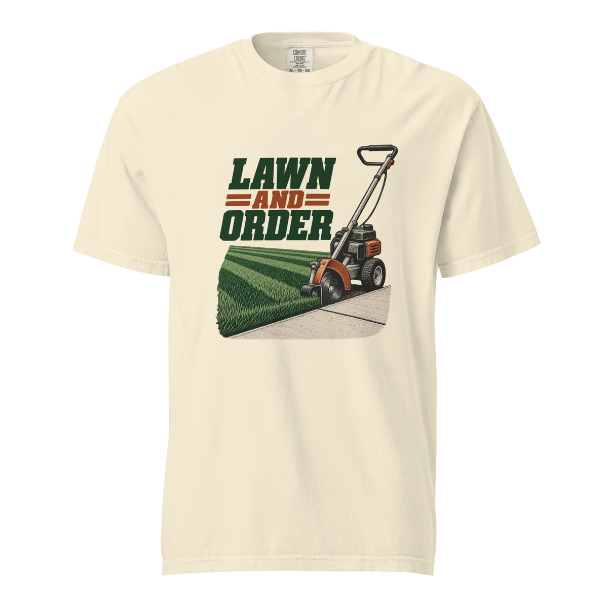 lawn and order in ivory, front