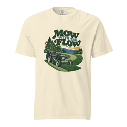 mow with the flow in ivory, front
